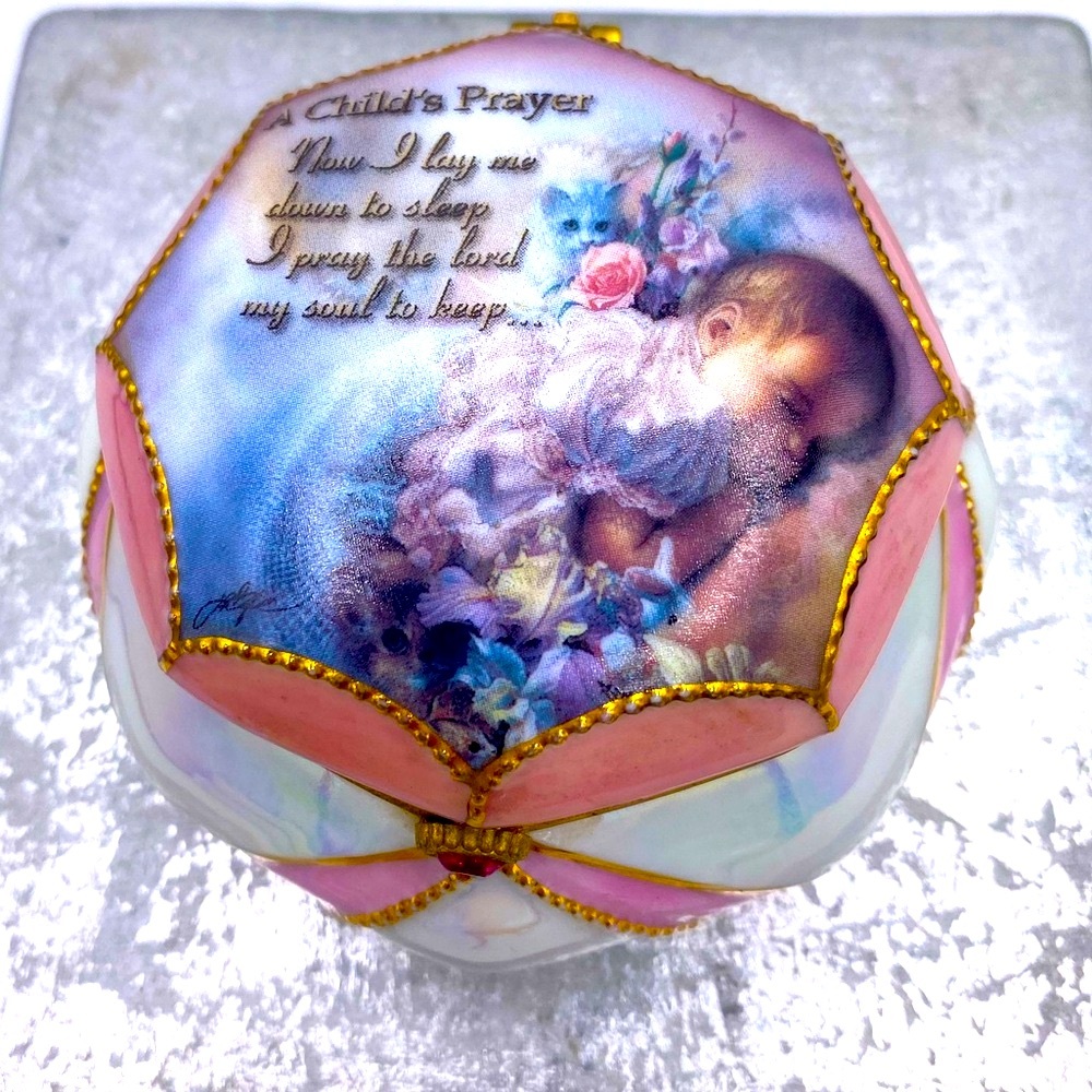 Precious Little Girl by Leigh Bogle Porcelain Box Signed Number Ardleigh Elliot
